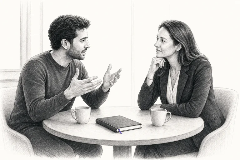 A startup founder and early-stage investor discussing the company